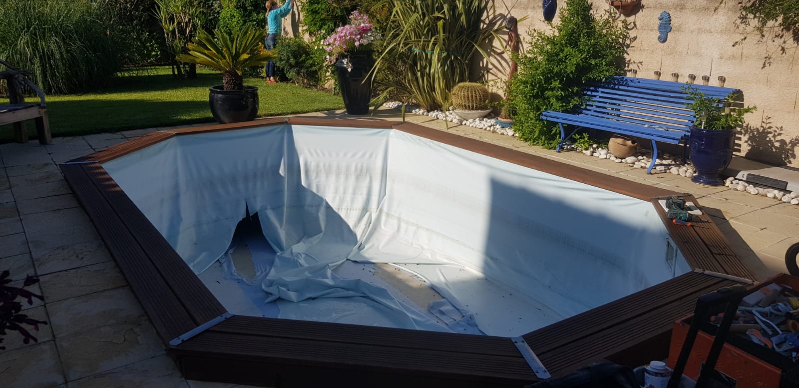 Piscine bois, PVC armé, Liner armé, rénovation