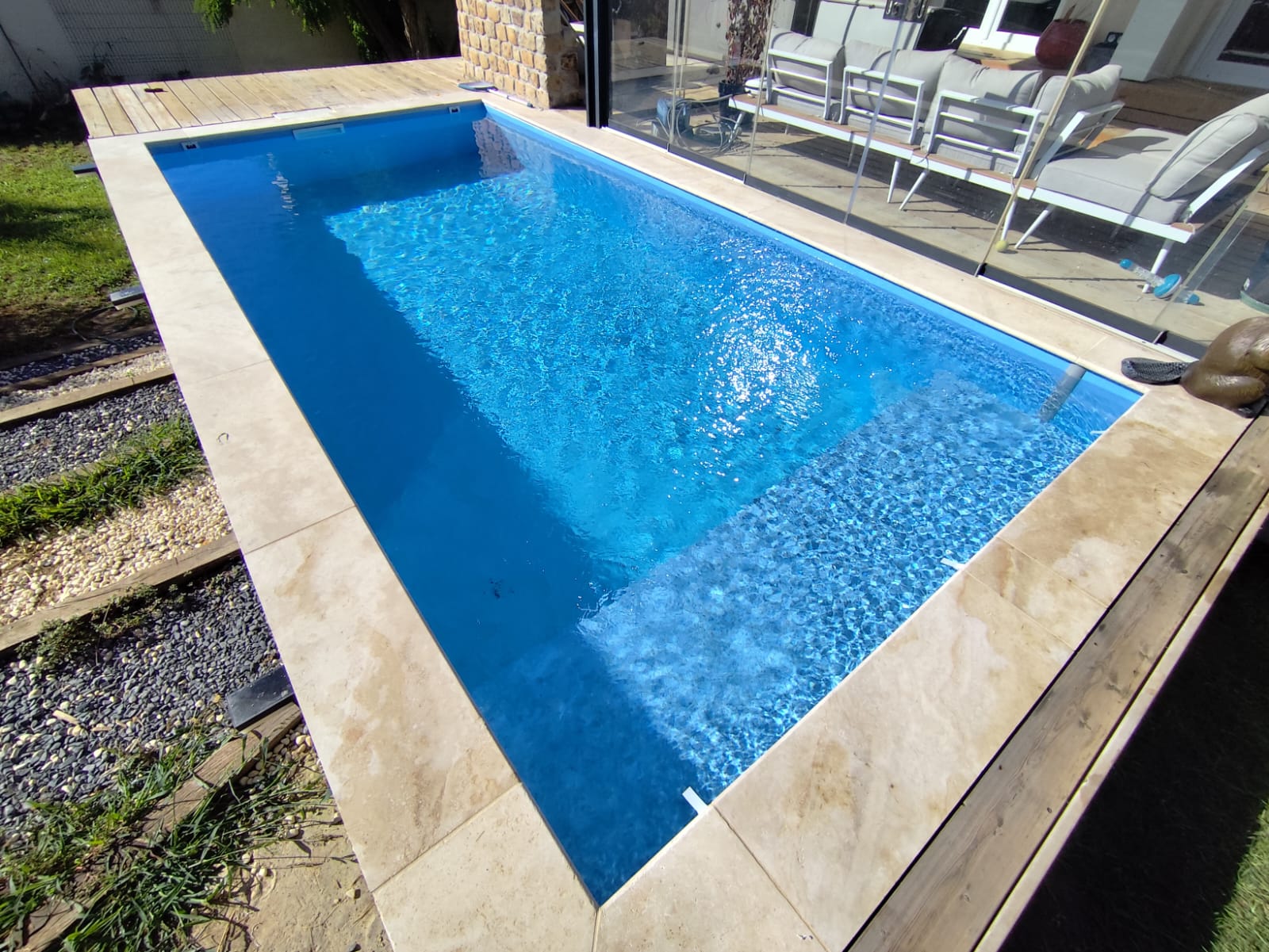 construction piscine - Granit Bleu